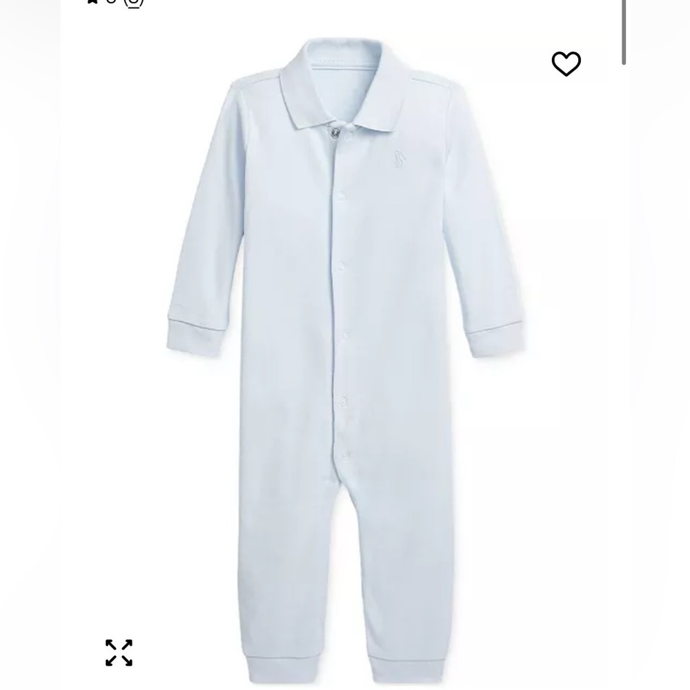 Polo Ralph Lauren Baby Blue cotton Coverall Size 3M